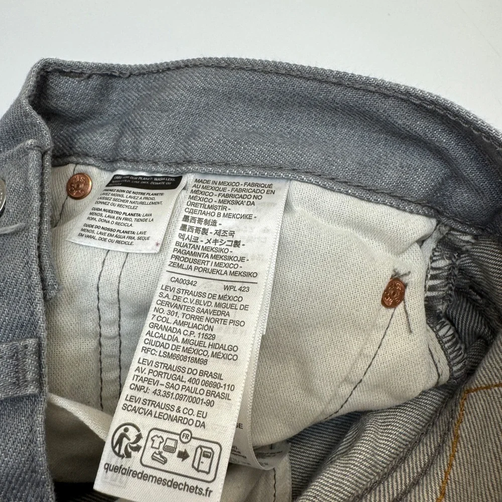 Levis Jeans Mens 32x29 Gray Original Fit 501 Vintage Streetwear
